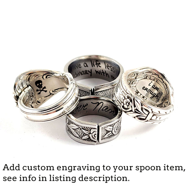 National Rose & Leaf Wrap Around Spoon Ring
