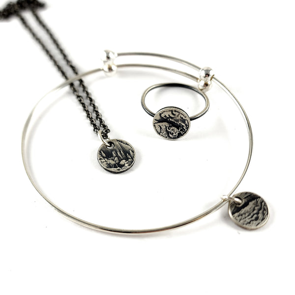 Silver National Park Quarter Punch Out Jewelry - Necklace, Bracelet or Stacking Ring
