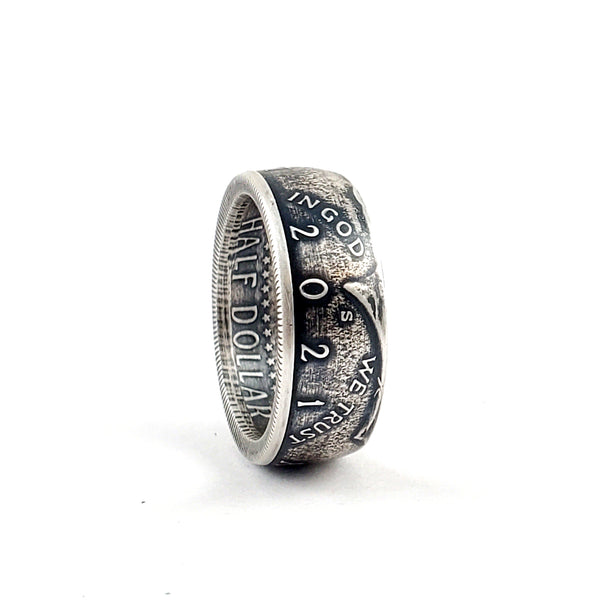 99.9% Fine Silver 2021 JFK Half Dollar Coin Ring by Midnight Jo