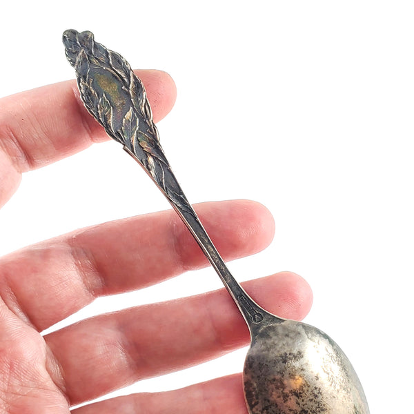 Antique Sterling Silver Oranges Citrus Fruit Spoon Ring