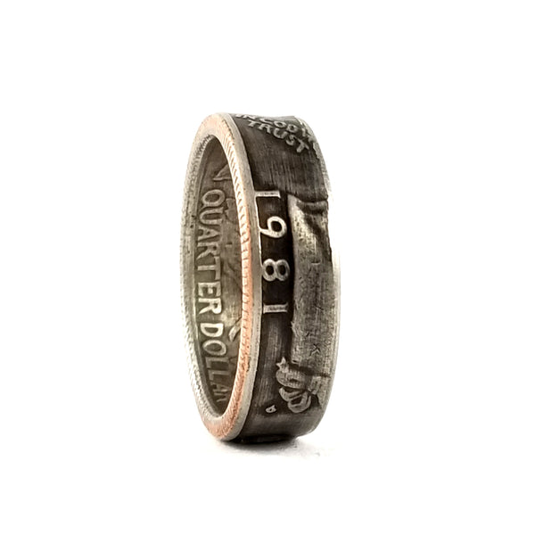 1981 Washington Quarter Coin Ring by midnight jo