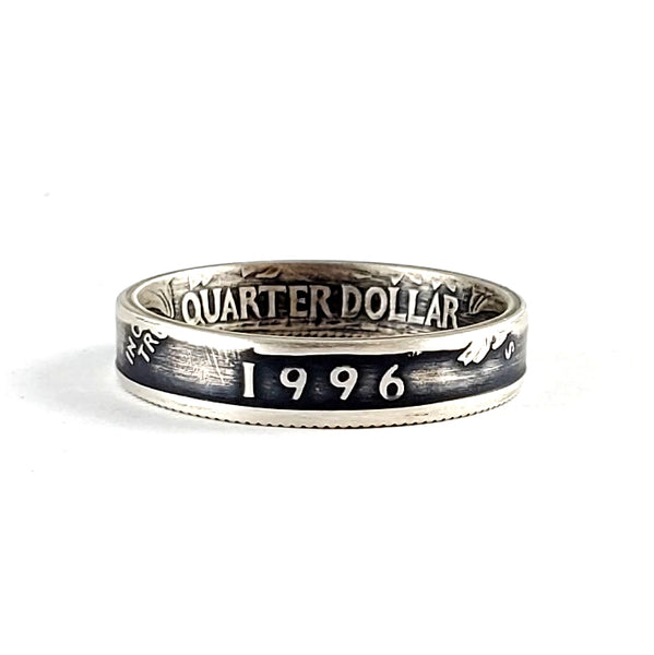 Silver 1996 Quarter Ring - Silver 25th Wedding Anniversary Gift