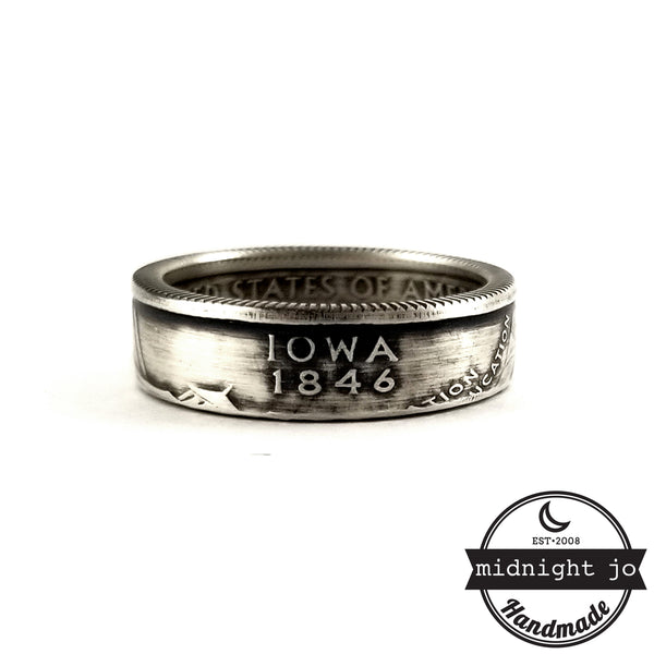 90% Silver Iowa Coin Ring by midnight jo