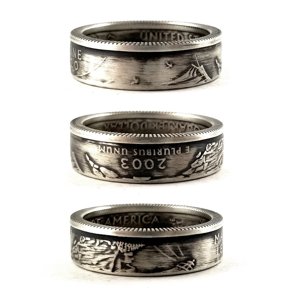 90% Silver Maine quarter Coin Ring by midnight jo