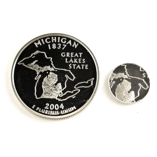 silver michigan proof quarter