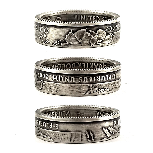 Silver Puerto Rico Quarter coin Ring by midnight jo