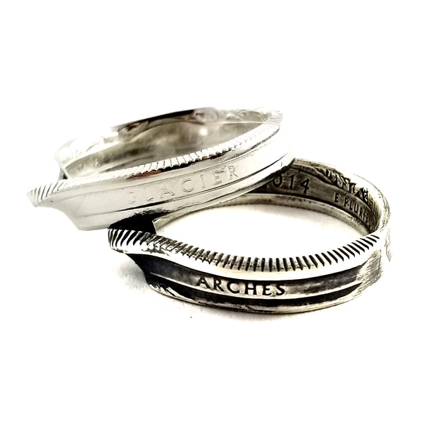 Silver National Park Twisted Coin Ring by Midnight Jo