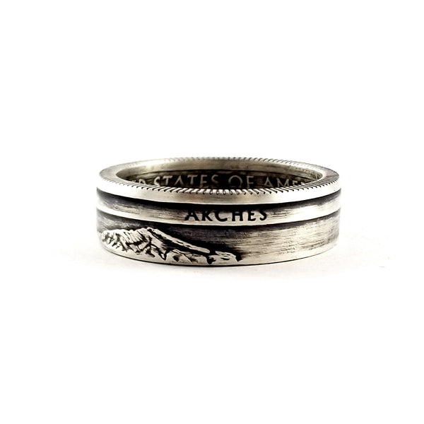 90% Silver Arches National Park coin Ring by Midnight Jo