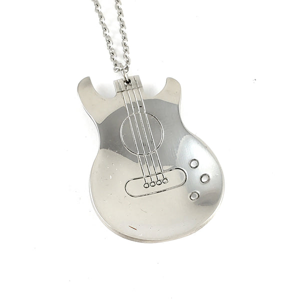 Electric Guitar Stainless Steel Spoon Necklace by Midnight Jo