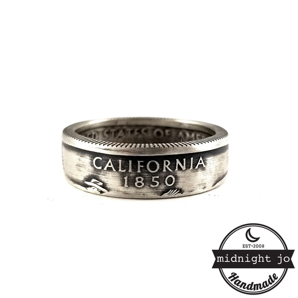 90% Silver California Quarter Ring by midnight jo