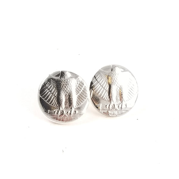 90% Silver Washington Quarter Punch Out Stud Earrings by Midnight Jo