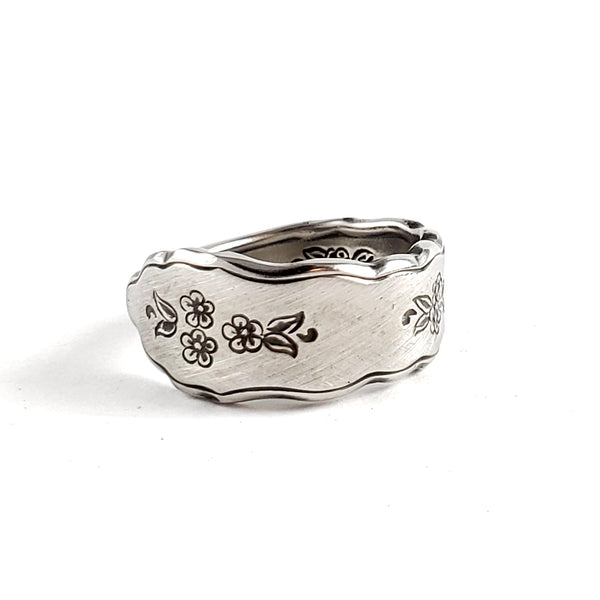 Oneida Floral Bouquet Stainless Steel Spoon Ring by Midnight Jo