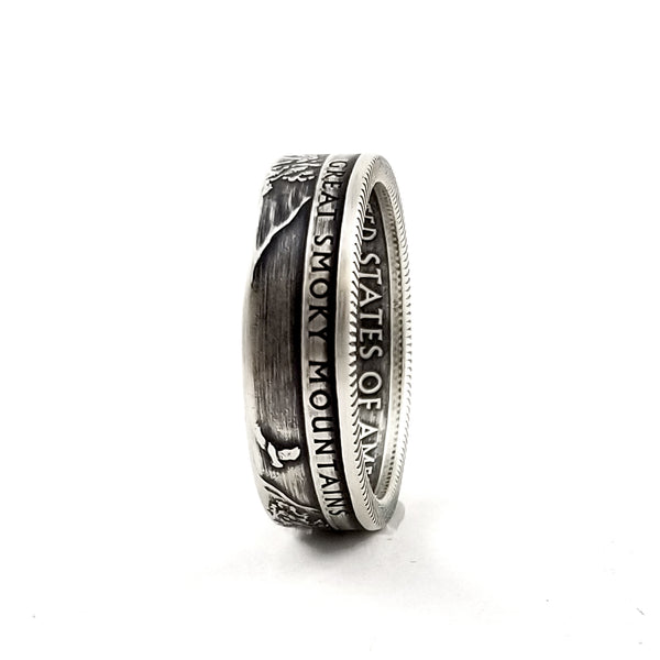 90% Silver Great Smoky Mountains National Park Quarter Ring by midnight jo