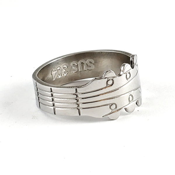 Guitar Neck Stainless Steel Spoon Ring by Midnight Jo