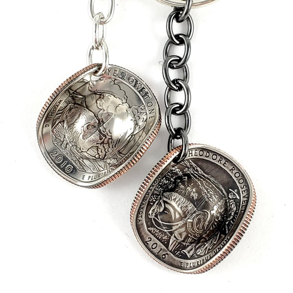 National Park Quarter Cowboy Hat Coin Keychain by Midnight Jo
