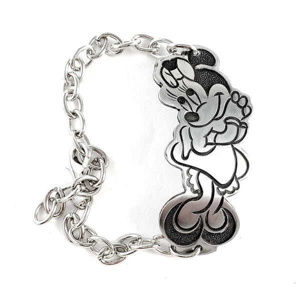 Vintage Minnie Mouse Stainless Steel Spoon Bracelet by midnight jo