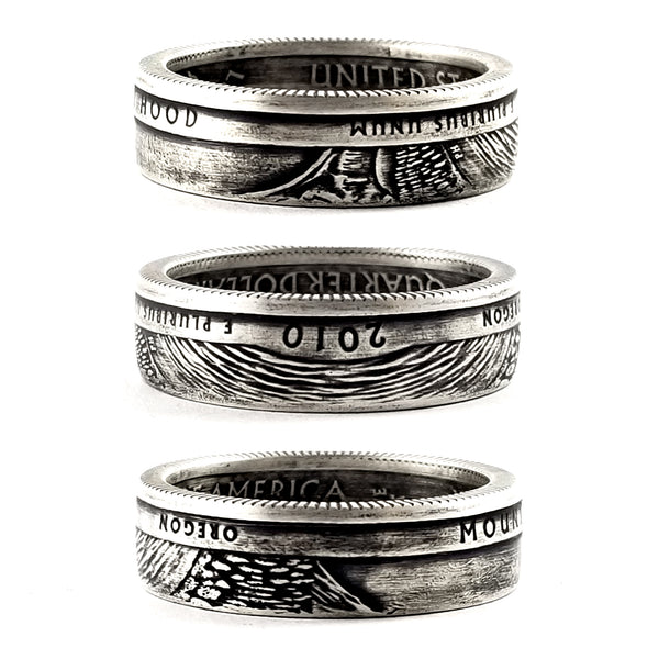 90% Silver mt Hood National Park Coin Ring by midnight jo