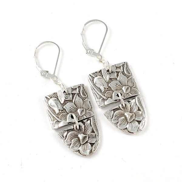 National Silver Narcissus Spoon Swing Earrings by Midnight Jo