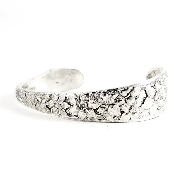 National Silver Narcissus Spoon Cuff Bracelet by Midnight Jo unique 5th wedding anniversary gift