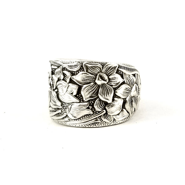 National Silver Narcissus Spoon Ring by midnight jo unique 5th wedding anniversary gift