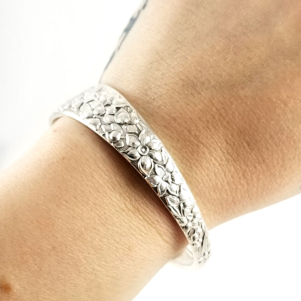 National Silver Narcissus Spoon Cuff Bracelet by Midnight Jo