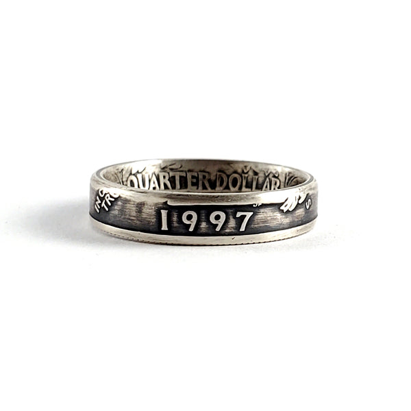 Silver 1997 Quarter Ring - Silver 25th Wedding Anniversary Gift by midnight jo