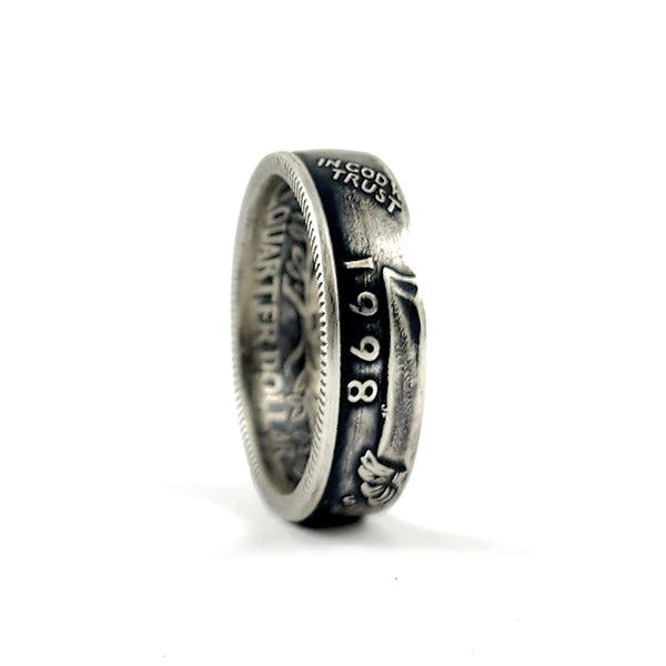 90% Silver 1998 Quarter Ring 25th wedding anniversary gift