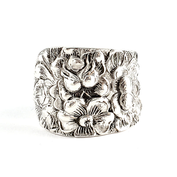 Kirk Stieff Rose Repousse Sterling Silver Spoon Ring by Midnight Jo