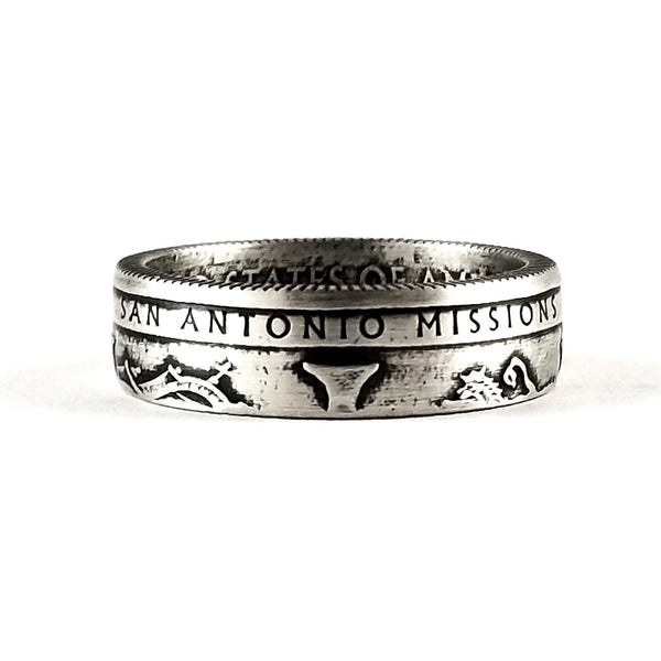 Silver San Antonio Missions National Park Quarter Ring by midnight jo