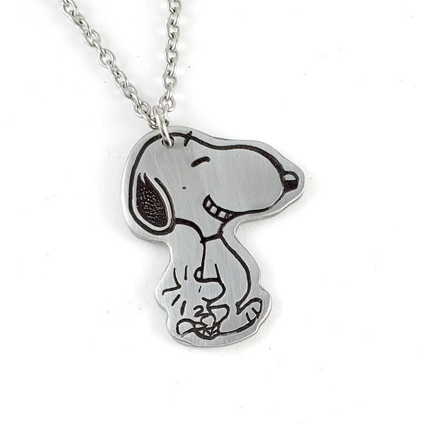 Snoopy & Woodstock Walking Stainless Steel Spoon Necklace by midnight jo