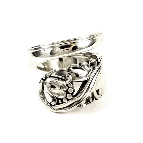 sterling silver floral spoon ring by midnight jo unique 5th wedding anniversary gift