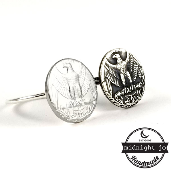 Silver Washington Quarter Stacking Coin Ring by midnight jo