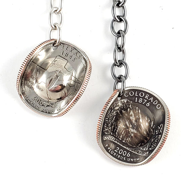 State Quarter Cowboy Hat Keychain by Midnight Jo
