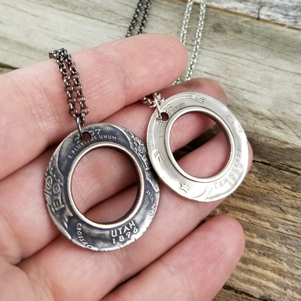 state quarter inside out necklace