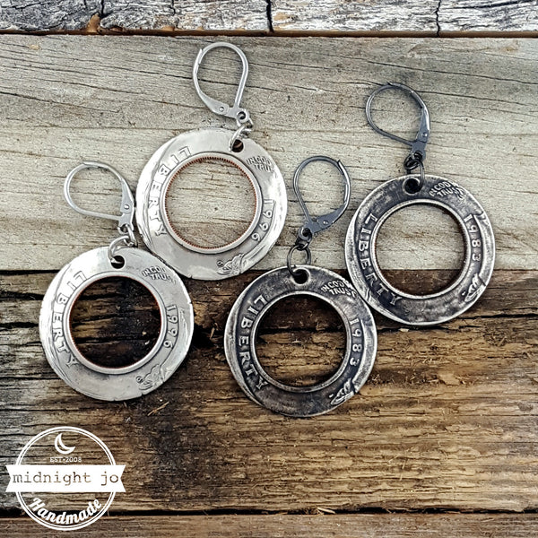 1965-1998 Inside Out coin earrings