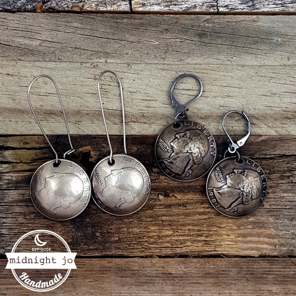 1965-1998 Domed Quarter Coin Earrings