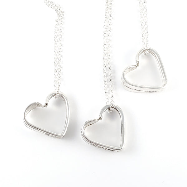 Mixed Bag Upcycled Spoon Open Heart Necklace - Wholesale