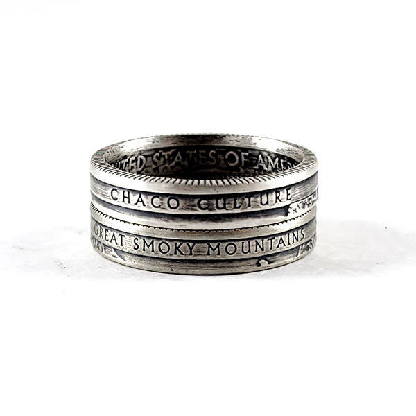 90% Silver National Park Quarter Stacking Coin Ring