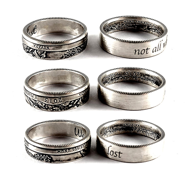 90% Silver Custom Engraved National Park Quarter Ring by Midnight Jo