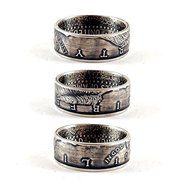 90% Silver 1999 Kennedy Half Dollar Ring by Midnight Jo 25th anniversary gift
