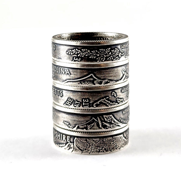 90% Silver 2000 State Quarter Coin Ring by Midnight Jo