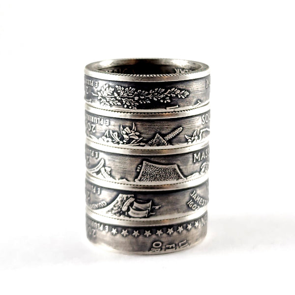 90% Silver 2000 State Quarter Coin Ring by Midnight Jo