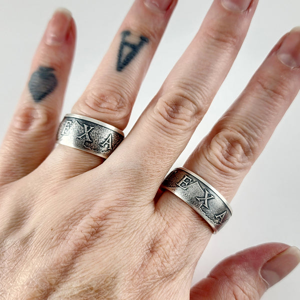 .999 Fine Silver 1/2 oz Texas Precious Metals Coin Ring by Midnight Jo