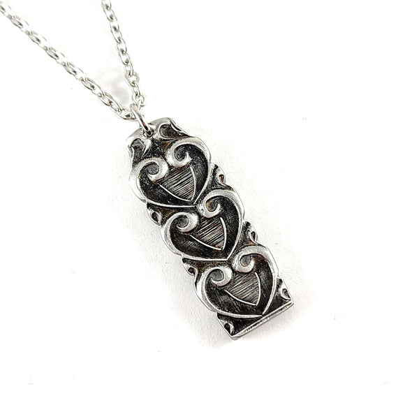 3 Hearts Stainless Steel Spoon Necklace by Midnight Jo