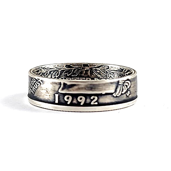 90% Silver 1992 Washington Quarter Ring coin rings by midnight jo