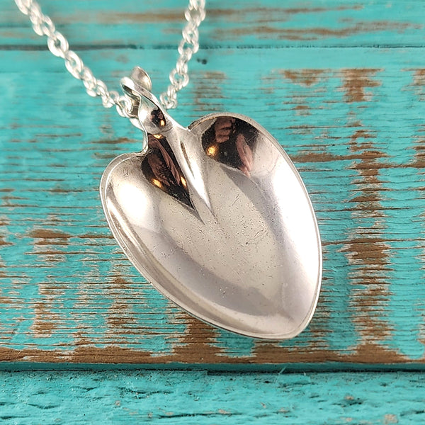 Sterling Silver Heart Spoon Bowl Necklace Pendant by Midnight Jo