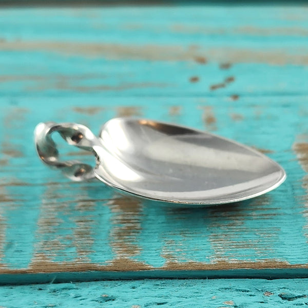 Sterling Silver Heart Spoon Bowl Necklace Pendant by Midnight Jo