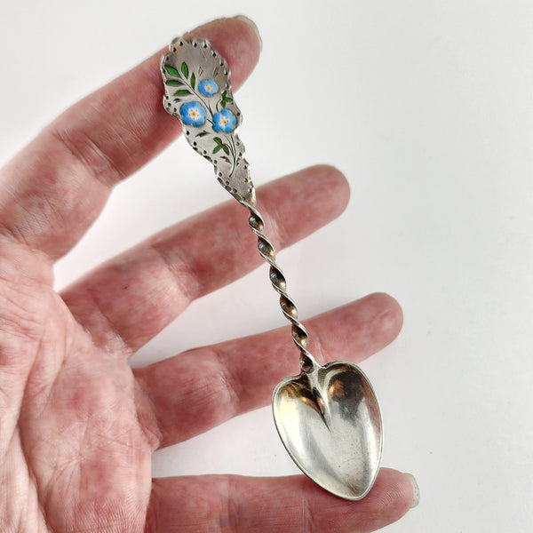 Sterling Silver Heart Spoon Bowl Necklace Pendant - Ready to ship