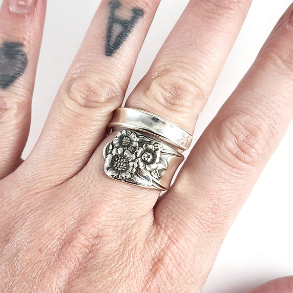 International Silver April Wrap Around Spoon Ring by Midnight Jo rogers