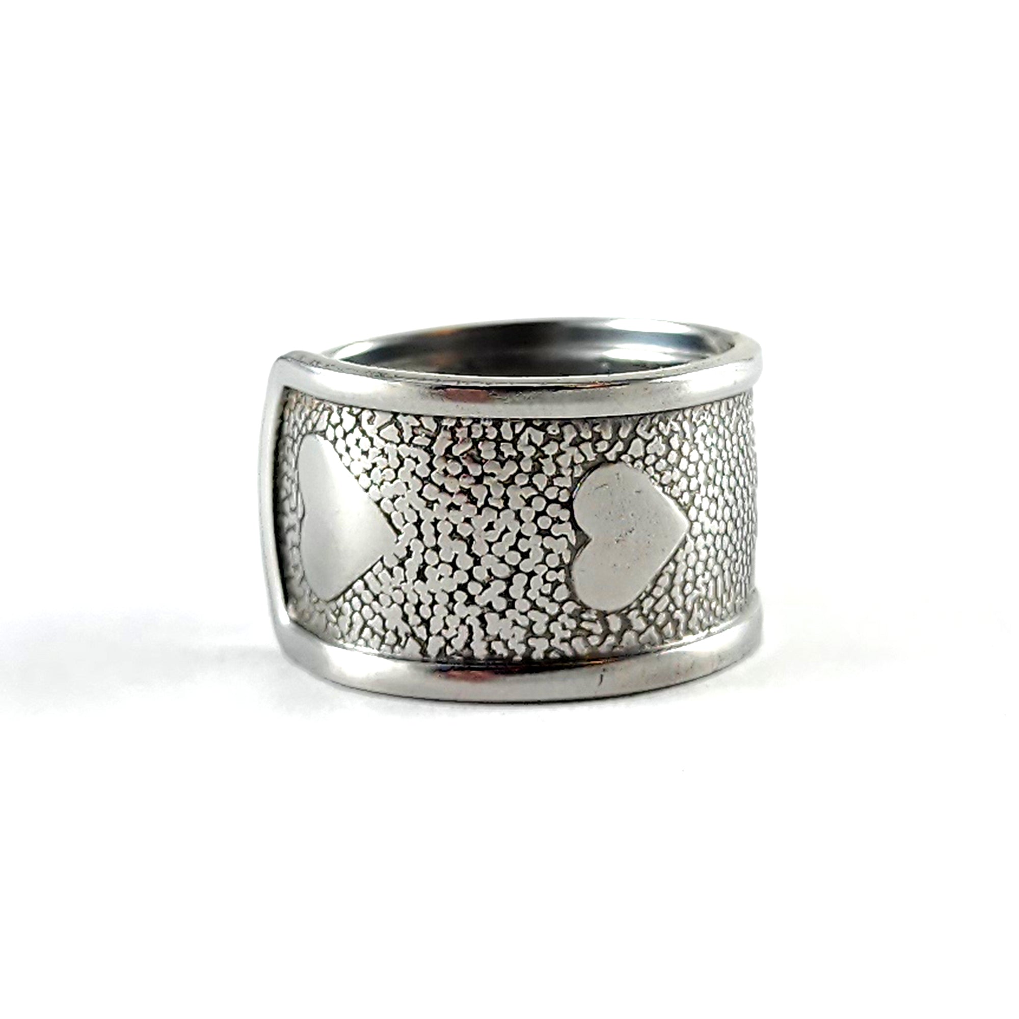 Heart Texture Stainless Steel Spoon Ring by Midnight Jo